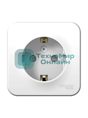 Розетка ОП Blanca 16А 250В защ. шторки с заземл. изол. пласт. бел. SchE BLNRA011111