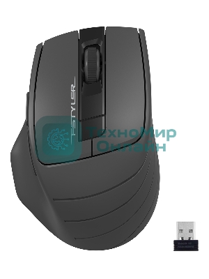 Мышь беспроводная A4Tech Fstyler FG30S серый, 2000 dpi, радиоканал, USB, кнопки - 6