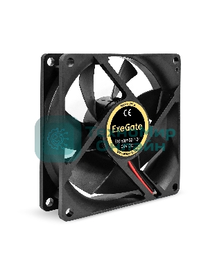 Вентилятор для корпуса ExeGate EX08025S2P-24 черный, 80 мм, 2800 об/мин, 28 дБ, 2 pin