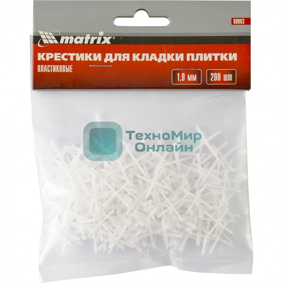 Крестики Matrix, 1,0 мм, для кладки плитки, 200 шт.
