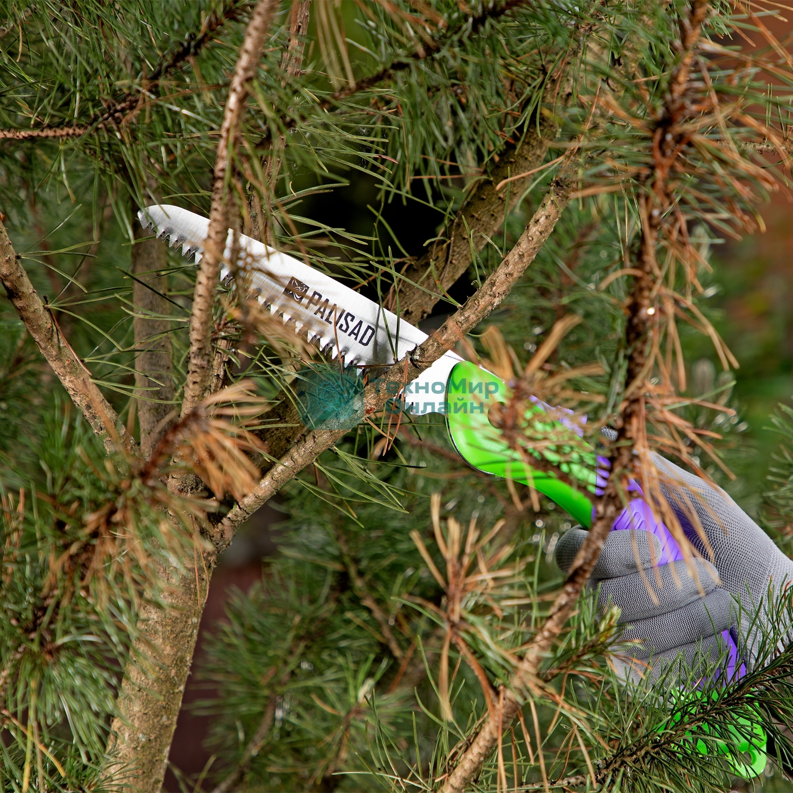 Пила садовая складная Palisad 150 мм рабочая часть, пластиковая обрезиненная рукоятка