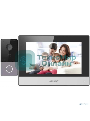 Комплект домофона Hikvision DS-KIS603-P(C) серебристый