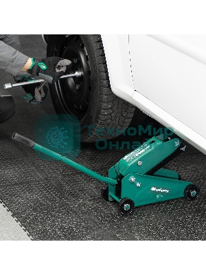 Домкрат гидравлический подкатной Сибртех 2,5 т, 148-387 мм