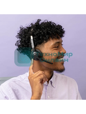 Гарнитура JLab GO Work Pop Wireless Headphones чёрный, беспроводная, Bluetooth, до 50 ч
