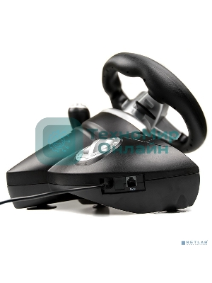 Игровой руль Dialog GW-155VR CyberPilot - эф.вибрации, 2 педали, рычаг ПП, PC USB