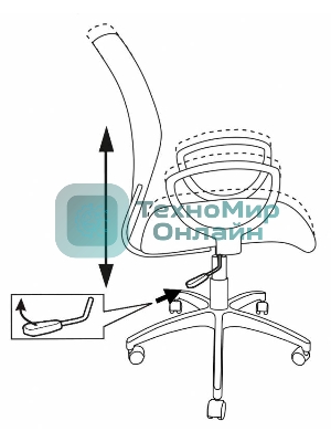 Кресло офисное Бюрократ Ch-599/DB/TW-10N (TW-10N)