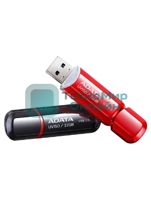 Флешка USB ADATA UV150 (AUV150-32G-RBK), 32Gb, USB 3.0, R/W 100/30, черный