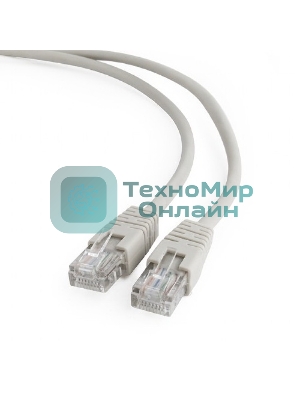 Патч-корд UTP Cablexpert cat.5e, 10м, литой, многожильный серый