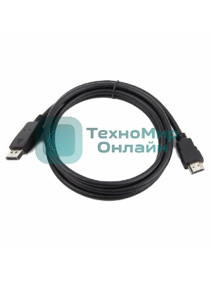 Кабель DisplayPort-HDMI Gembird/Cablexpert 1,8м, 20M/19M, черный, экран, пакет