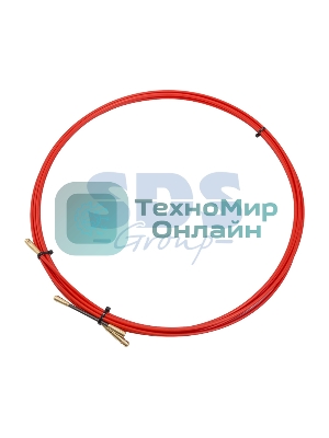 Протяжка кабельная Rexant (мини УЗК в бухте), стеклопруток, d=3,5 мм, 3 м, красная