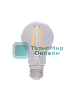 Лампа светодиодная филаментная Rexant Груша A60 9.5 Вт 1140 Лм 2700K E27 диммируемая, прозрачная колба