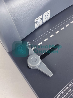 Переплетчик ГЕЛЕОС БП-12 на пластиковую пружину, А4, ручная перфорация 12 листов, переплет макс до 500 л., глубина перфорации 3,5-5,5 мм