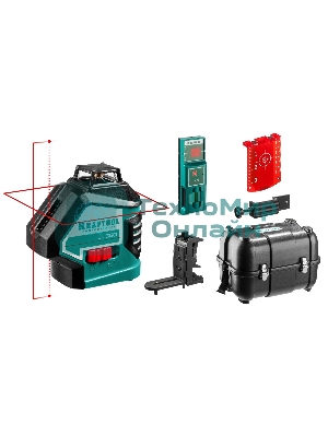 Уровни лазерные KRAFTOOL ''ll360-4'' 360 градусов 20м/70м детектор