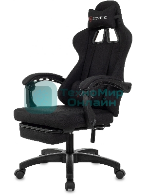 Кресло Zombie Weaver черный, ткань, подголовник, подставка для ног