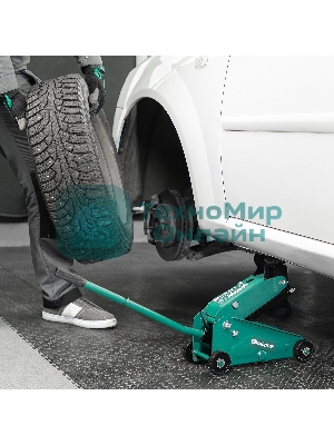 Домкрат гидравлический подкатной Сибртех 2,5 т, 148-387 мм