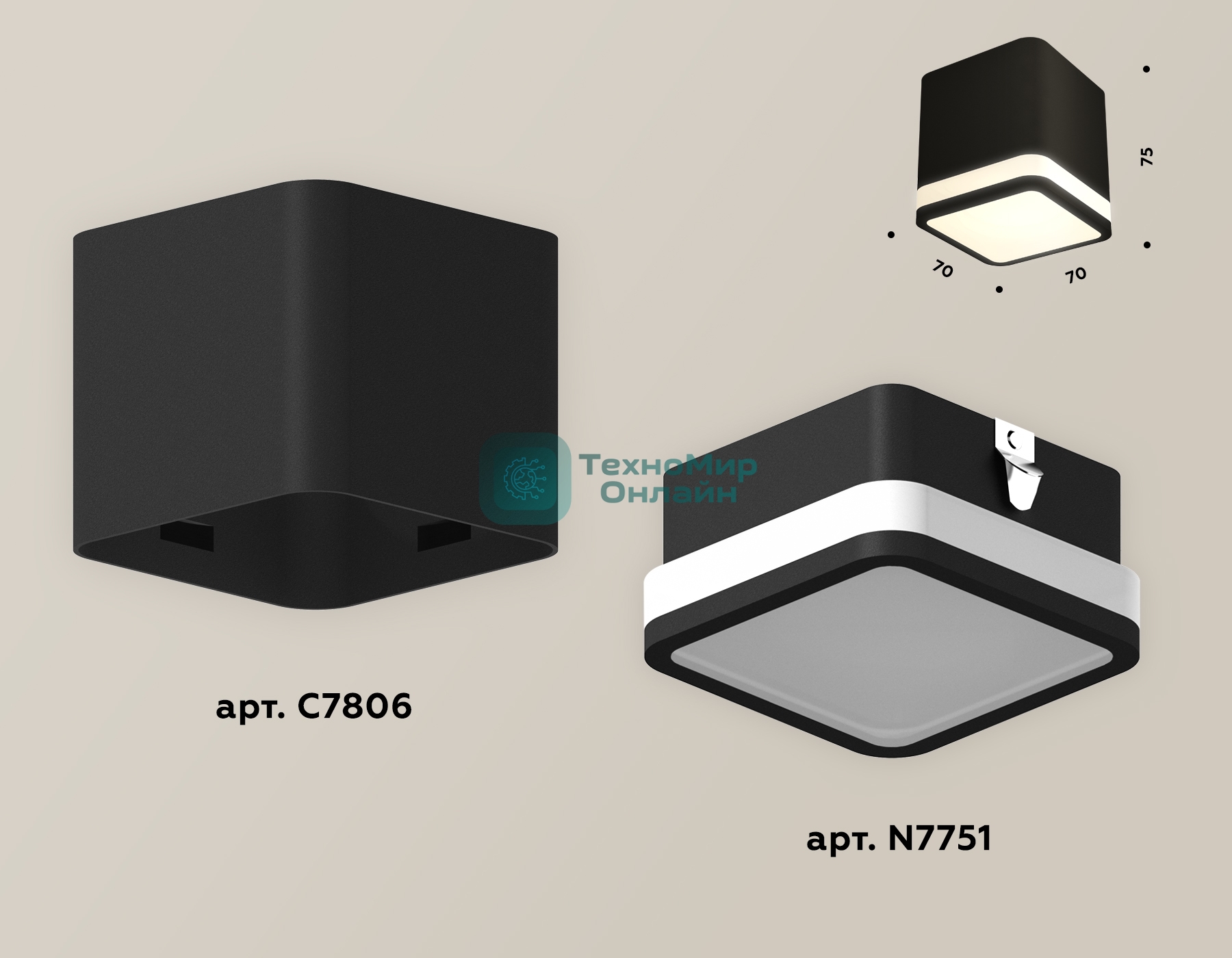 Светильник Ambrella Light XS7806030 SBK/FR черный песок/белый матовый MR16 GU5.3 (C7806, N7751)