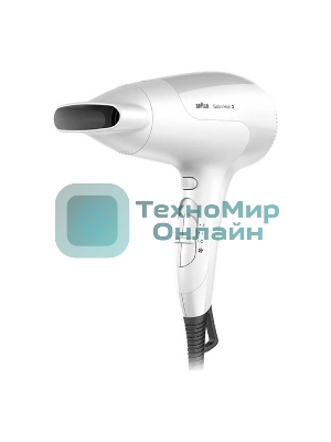 Фен Braun HD385 Satin Hair 3 белый, 2000 Вт, ионизация