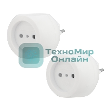 Набор тройников электрических Rexant Шар, 6 А, белый (2 шт./уп.)