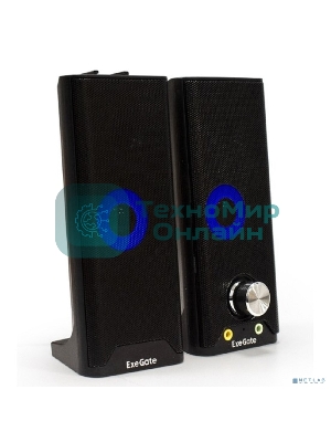 Саундбар-акустическая система 2.0 ExeGate EX289681RUS Accord 280 питание USB, Bluetooth, 2х3Вт (6Вт RMS), 60-20000Гц,черный, RGB подсветка