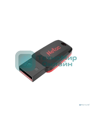 Флешка USB Netac U197 (NT03U197N-064G-20BK), 64Gb, USB 2.0, R/W 25/10, черный/красный
