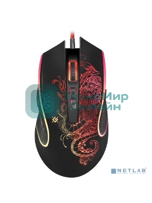 Мышь проводная Defender Venom GM-640L черный, 3200 dpi, USB, кнопки - 8