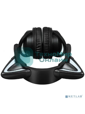 Беспроводные/проводные наушники Party Cat mini BT 0052 черно-желтый, накладные, Bluetooth + проводной, кошачьи ушки, до 10 ч