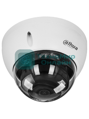 Уличная купольная IP-видеокамера Dahua DH-IPC-HDBW2449EP-S-IL-0280B Smart Dual Light с ИИ 4Мп, 1/2.9” CMOS, объектив 2.8мм, видеоаналитика, ИК до 30м, LED до 30м, IP67, корпус: металл