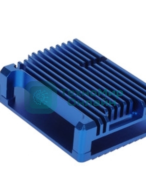 Корпус Qumo Aluminum case without fan, Raspberry Pi 4, blue(RS003)