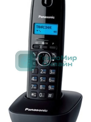 Телефон беспроводной (DECT) Panasonic KX-TG1611RUH (серый) АОН, Caller ID,12 мелодий звонка,подсветка дисплея,поиск трубки