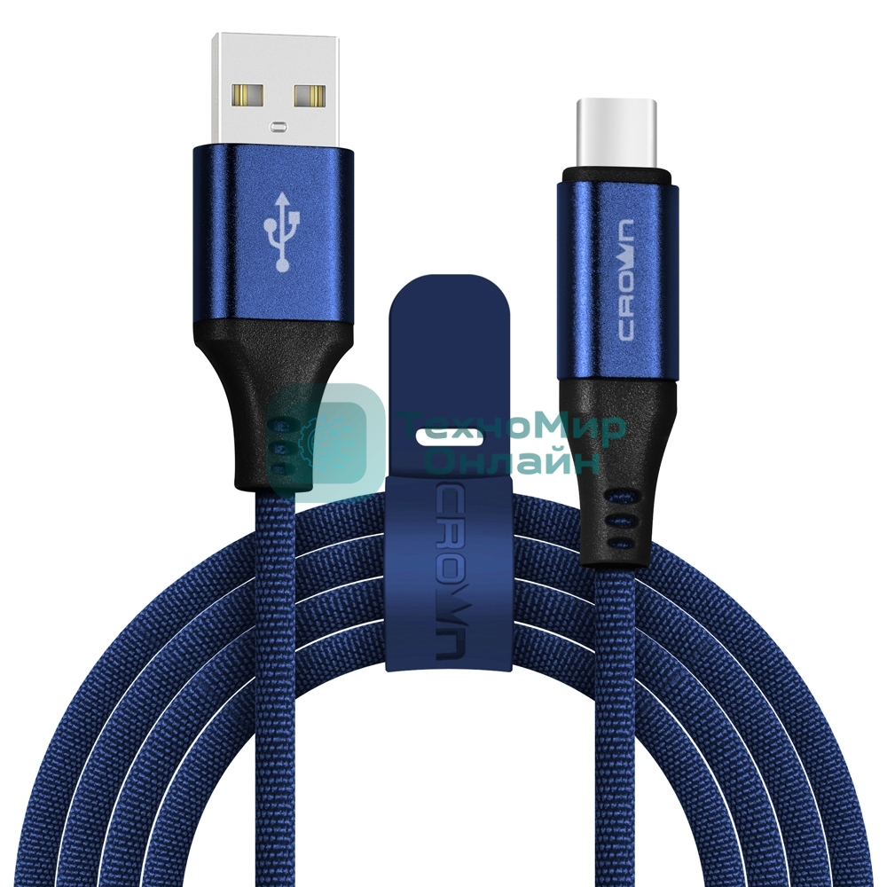 Кабель Crown USB - USB Type-C CMCU-3103C blue