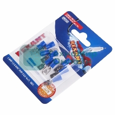 Клемма плоская Rexant, изолированная штекер - 6.3 мм, 1.5-2.5 мм², (РПи-п 2.5-(6.3)/(MDD2-250), синий, в упак. 10 шт.