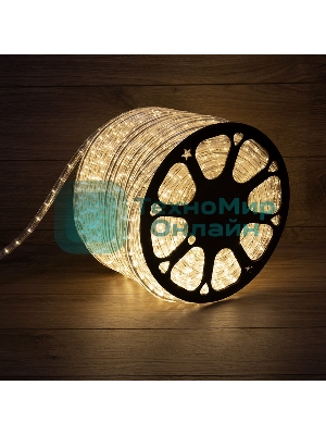 Дюралайт Neon-night LED, постоянное свечение (2W) - теплый белый, 36 LED/м, бухта 100м