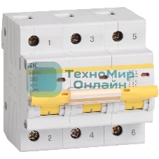 Выключатель автоматический модульный 3п D 40А 10кА ВА47-100 IEK MVA40-3-040-D