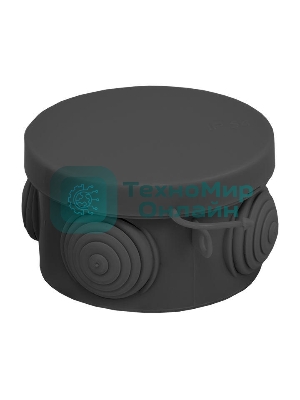 Коробка распаячная КМР-040-038 с крышкой 65х40 4 мембранных ввода IP54 черный EKF plc-kmr-040-038-b