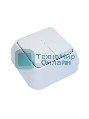 Выключатель 2-кл. Makel ОП 10А IP20 белый