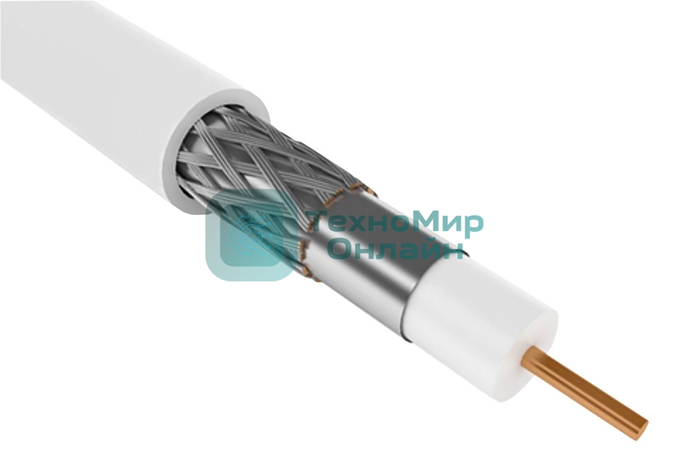 Кабель коаксиальный ITK CC1-R6F1-111-300-G RG-6 F/UTP общий экран 75Om PVC внутренний 300м белый