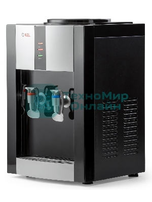 Кулер для воды AEL TD-AEL-47, верхняя загрузка, нагрев 90 °С, охлаждение 15 °С, черный/серебристый