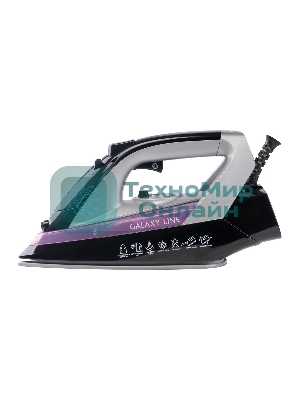 Утюг Galaxy Line GL 6128 фиолетовый/черный, 2200 Вт, 30 г/мин, 140 г/мин, 150 мл