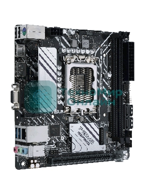 Материнская плата ASUS PRIME H610I-PLUS D4-CSM, LGA 1700, Intel H610, 2xDDR4, 4xSATA, 1xM.2 PCIe 3.0 x4, 1xPCIe 4.0 x16, 1xHDMI, 1xDP, 1xVGA, 2xUSB-A 3.2 Gen 1, 2xUSB-A 2.0, 1x 1Gb LAN, 3x3.5 мм, 7.1, Mini-ITX