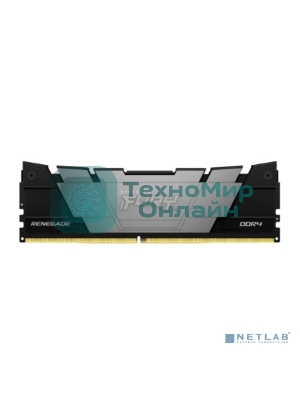 Оперативная память Kingston Fury Renegade, DDR4, 16GB (1x16GB), 3200MHz, CL16, DIMM, с радиатором, серый/черный