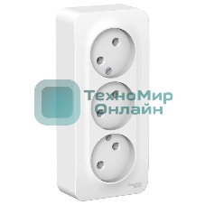 Розетка 3-ая б/з без шторок 16А, 250В, изолир. пластина SE Blanca наруж Бел