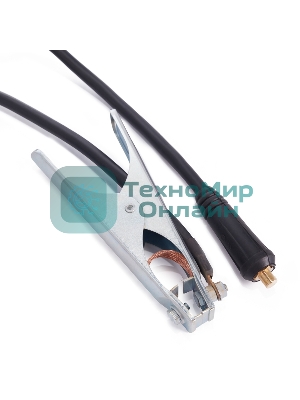 Сварочный кабель с клеммой заземления Rexant 16 мм² 200 А СКР 10-25 3 м