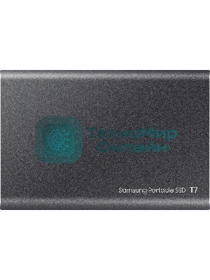 Внешний SSD Samsung T7, 2TB, USB 3.2 Gen 2 Type-C, R/W 1050/1000, титан