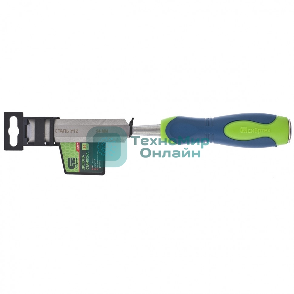 Долото-стамеска Сибртех, 24 мм, двухкомпонентная рукоятка