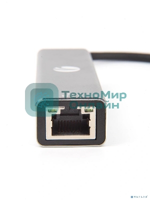 USB-концентратор USB 3.1 Type-Cm --> RJ-45+3port USB3.0(f) Aluminum Shell VCOM DH311A