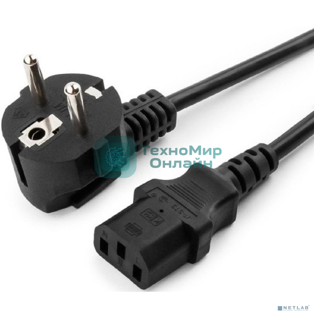 Кабель питания CEE Filum 7/7- С13, 3х0.75мм, 220В, 10A, черный, 0.6м [FL-PC10-EU-C13-0.6M](873339)