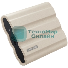 Внешний SSD Samsung T7 Shield, 1TB, USB 3.2 Gen 2 Type-C, R/W 1050/1000, бежевый