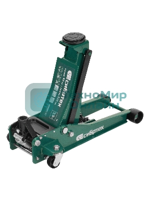 Домкрат гидравлический подкатной Сибртех, 3,5 т, 95-520 мм, быстрый подъем, низкий подхват, проф