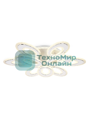 Потолочный светодиодный светильник FA8933/6+3 WH/CH белый/хром 255W 3000K-6400K 740*660*120 (ПДУ РАДИО 2.4G)