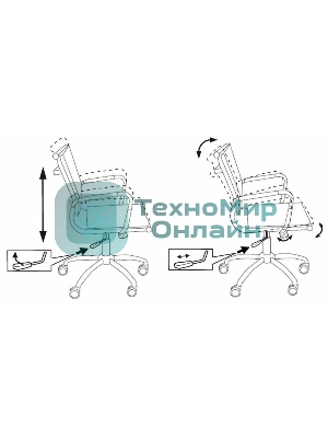 Кресло Бюрократ CH-993-Low/Brown коричневый, экокожа